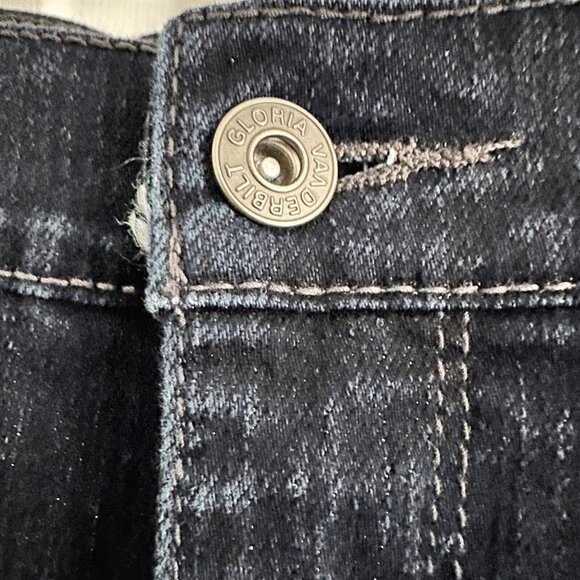 Gloria Vanderbilt Amanda Rhinestone Pocket Stretch Jeans Dark Blue Women's SZ 10 - Picture 4 of 14